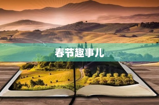 春节趣事儿 春节趣事儿