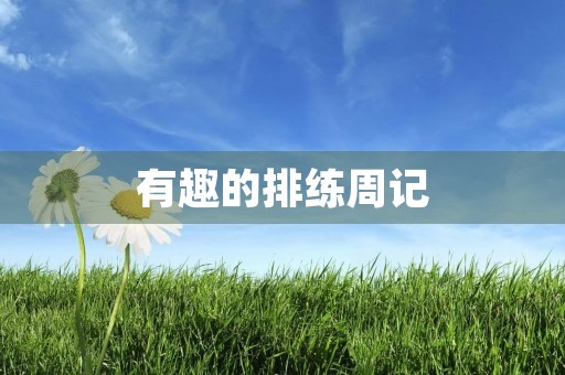 有趣的排练周记