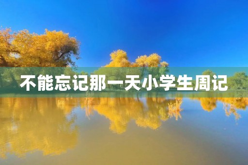 不能忘记那一天小学生周记 不能忘记那一天小学生周记