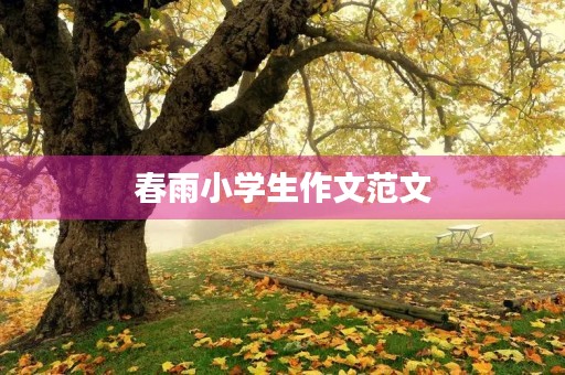 春雨小学生作文范文