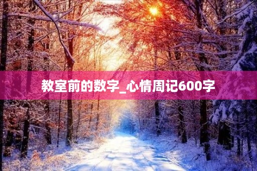 教室前的数字_心情周记600字