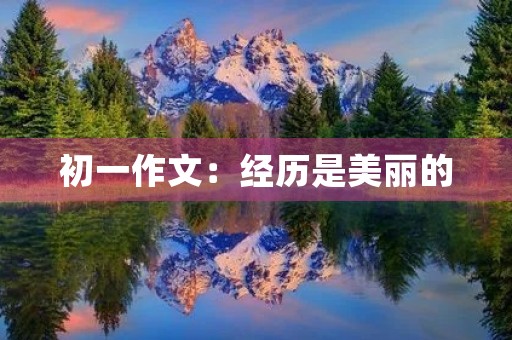 初一作文：经历是美丽的