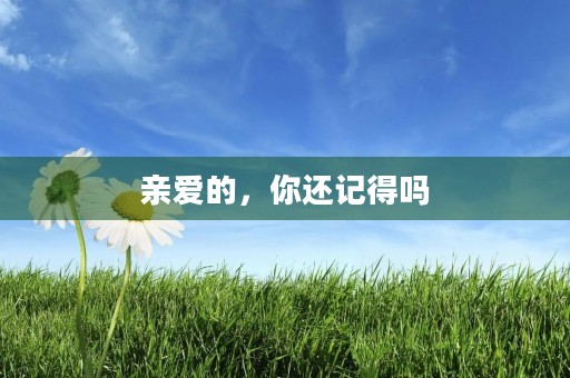 亲爱的,你还记得吗 亲爱的,你还记得吗