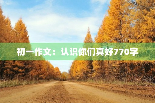 初一作文：认识你们真好770字