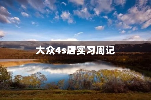 大众4s店实习周记