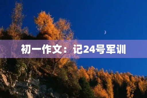 初一作文：记24号军训
