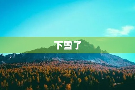 下雪了 下雪了