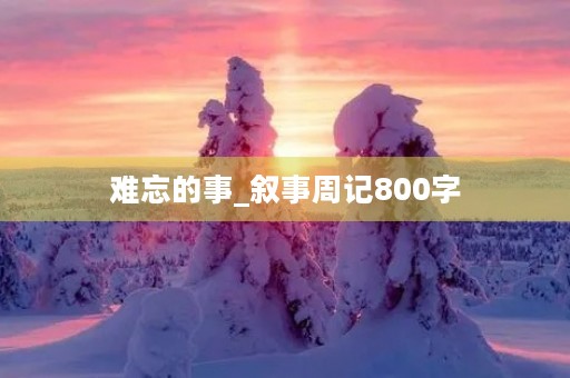 难忘的事_叙事周记800字