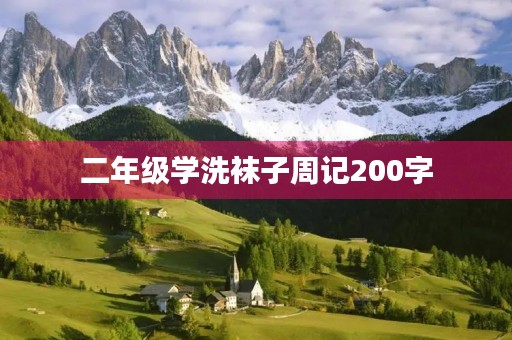 二年级学洗袜子周记200字
