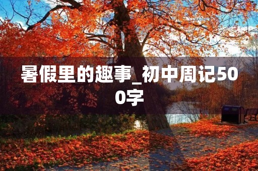 暑假里的趣事_初中周记500字 暑假里的趣事_初中周记500字
