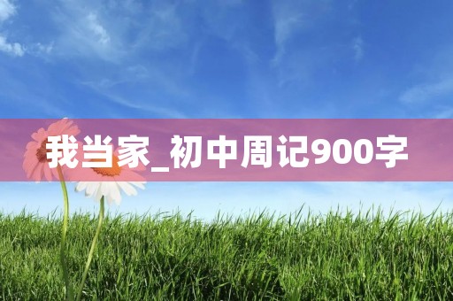 我当家_初中周记900字