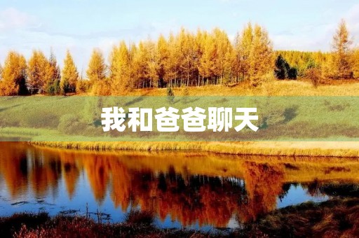 我和爸爸聊天 我和爸爸聊天