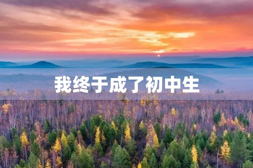 我终于成了初中生