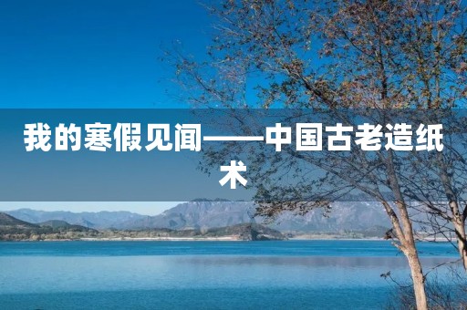我的寒假见闻——中国古老造纸术