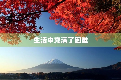 生活中充满了困难