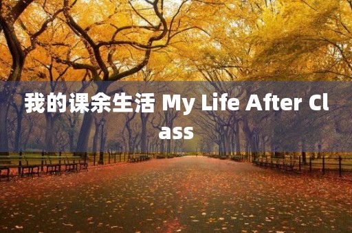 我的课余生活 My Life After Class