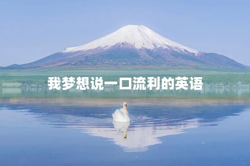 我梦想说一口流利的英语