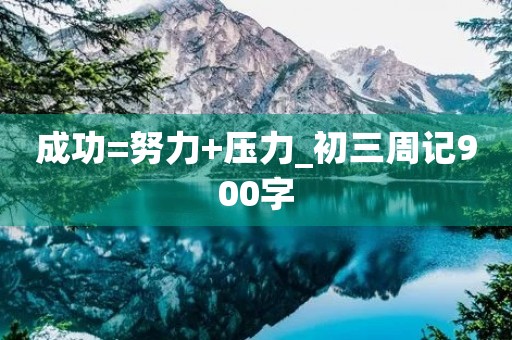 成功=努力+压力_初三周记900字