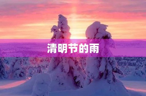 清明节的雨 清明节的雨