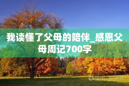 我读懂了父母的陪伴_感恩父母周记700字