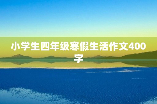 小学生四年级寒假生活作文400字