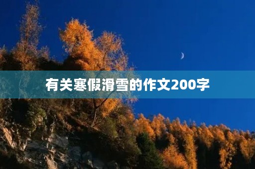 有关寒假滑雪的作文200字