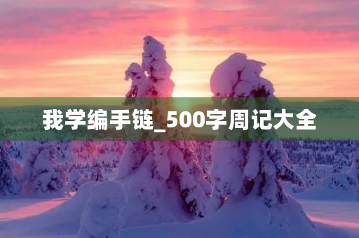 我学编手链_500字周记大全