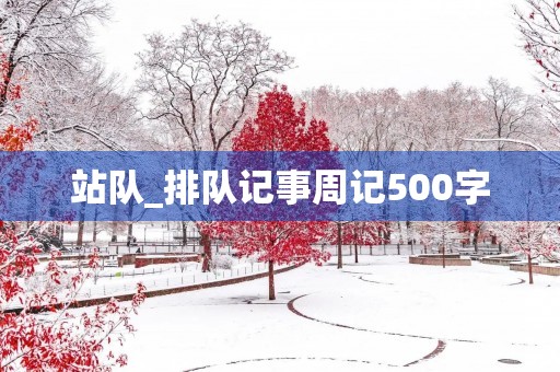 站队_排队记事周记500字 站队_排队记事周记500字