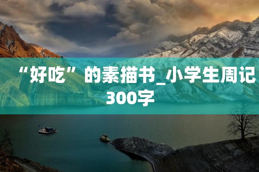 “好吃”的素描书_小学生周记300字