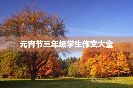 元宵节三年级学生作文大全 元宵节三年级学生作文大全