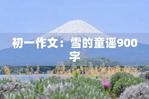 初一作文：雪的童谣900字