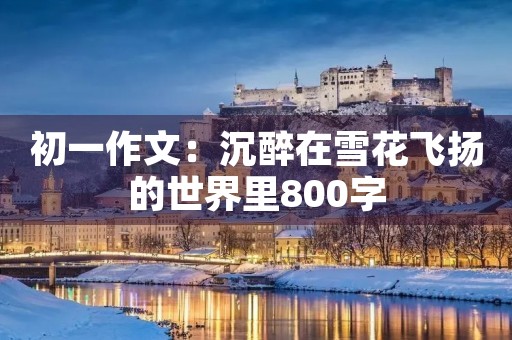 初一作文:沉醉在雪花飞扬的世界里800字 初一作文:沉醉在雪花飞扬的世界里800字
