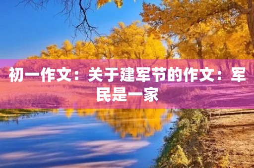 初一作文:关于建军节的作文:军民是一家 初一作文:关于建军节的作文:军民是一家