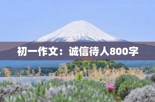 初一作文：诚信待人800字