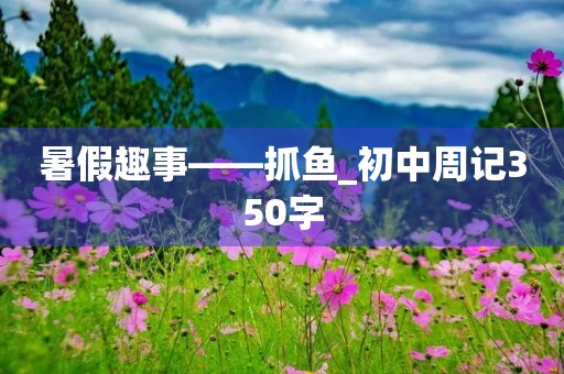暑假趣事——抓鱼_初中周记350字