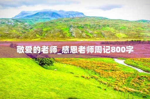 敬爱的老师_感恩老师周记800字