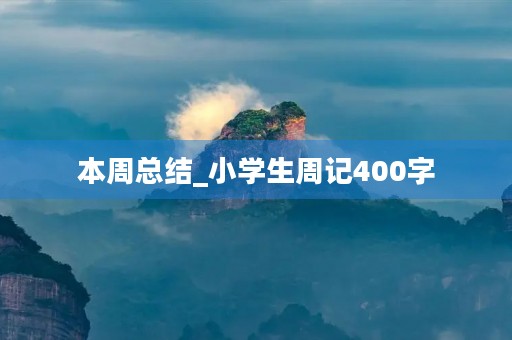 本周总结_小学生周记400字