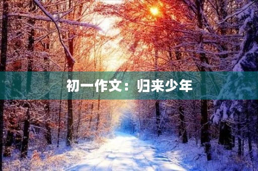 初一作文:归来少年 初一作文:归来少年