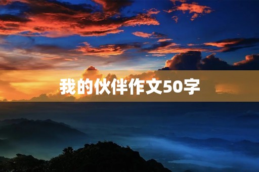 我的伙伴作文50字