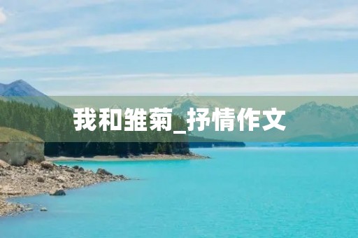 我和雏菊_抒情作文