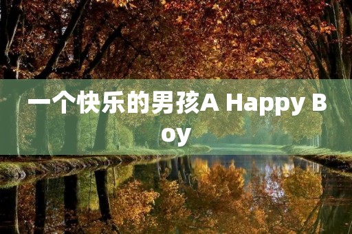 一个快乐的男孩A Happy Boy 一个快乐的男孩A Happy Boy