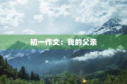 初一作文：我的父亲