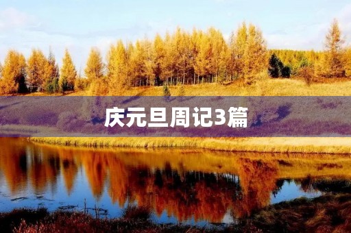 庆元旦周记3篇 庆元旦周记3篇