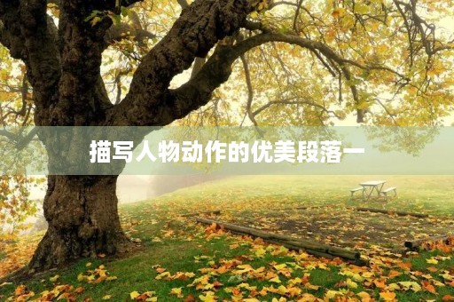 描写人物动作的优美段落一 描写人物动作的优美段落一