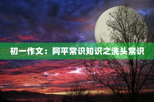 初一作文：阿平常识知识之洗头常识