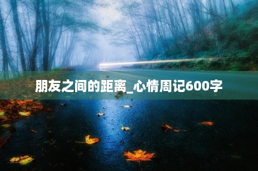 朋友之间的距离_心情周记600字