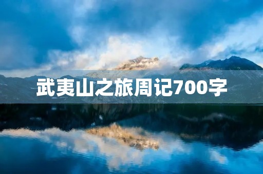 武夷山之旅周记700字
