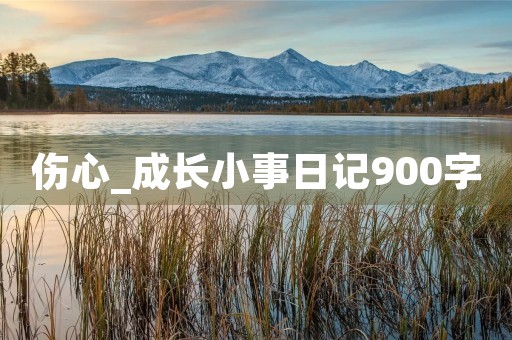 伤心_成长小事日记900字 伤心_成长小事日记900字