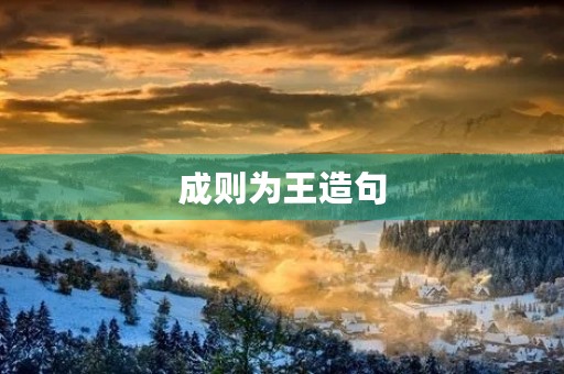 成则为王造句 成则为王造句