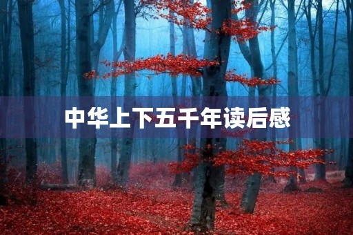 中华上下五千年读后感